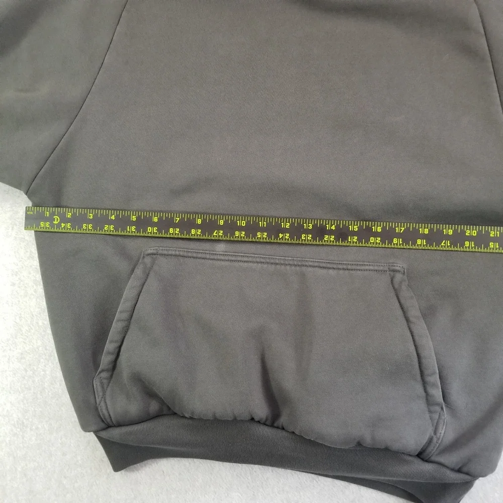 Yeezy Gap Hoodie Mens Medium Black Shrunken Kanye West Cropped Pullover YZY SU22